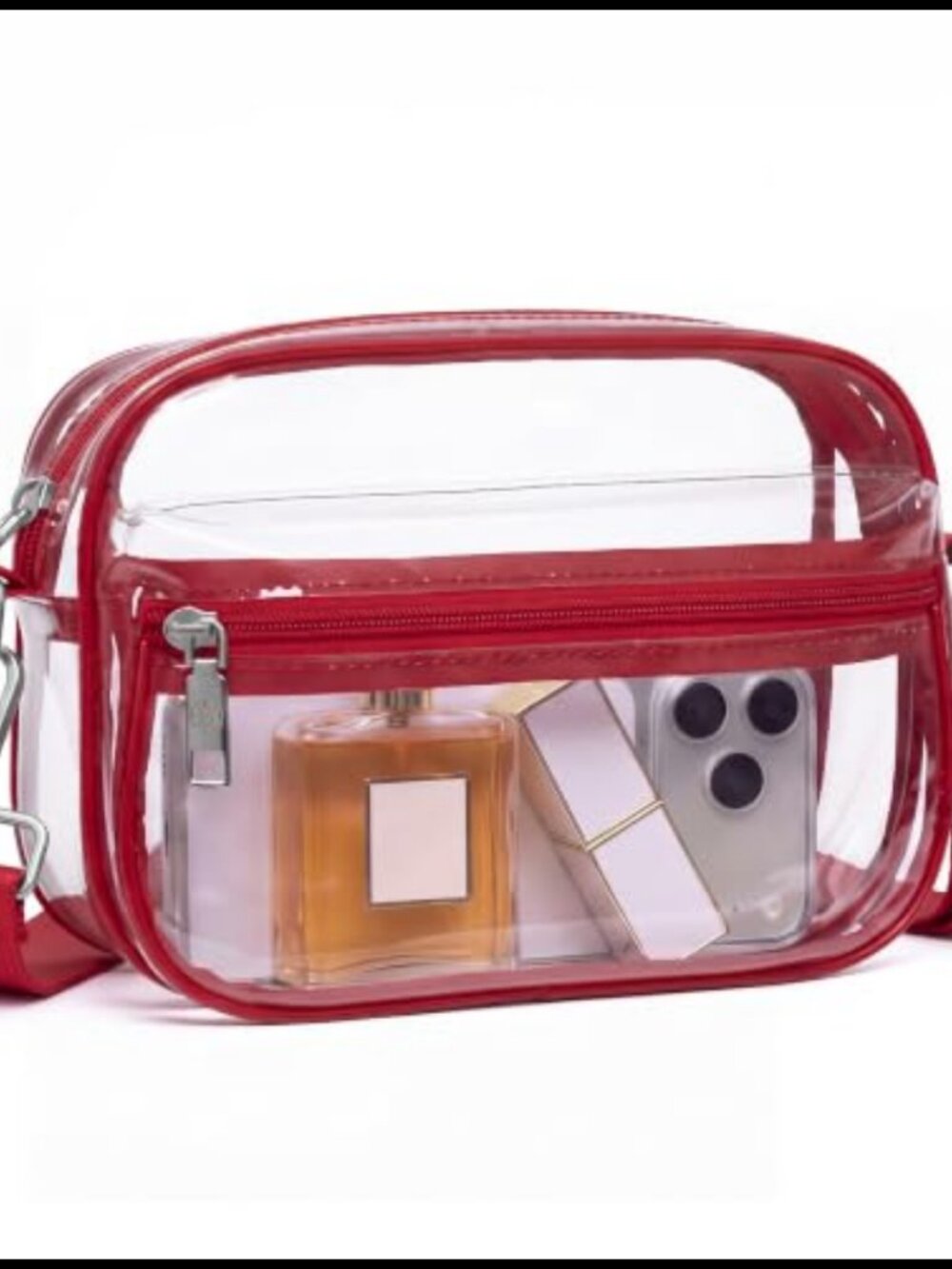 Clear Stadium Approved Crossbody Bag Waterproof TPU Adjustable Guitar Strap